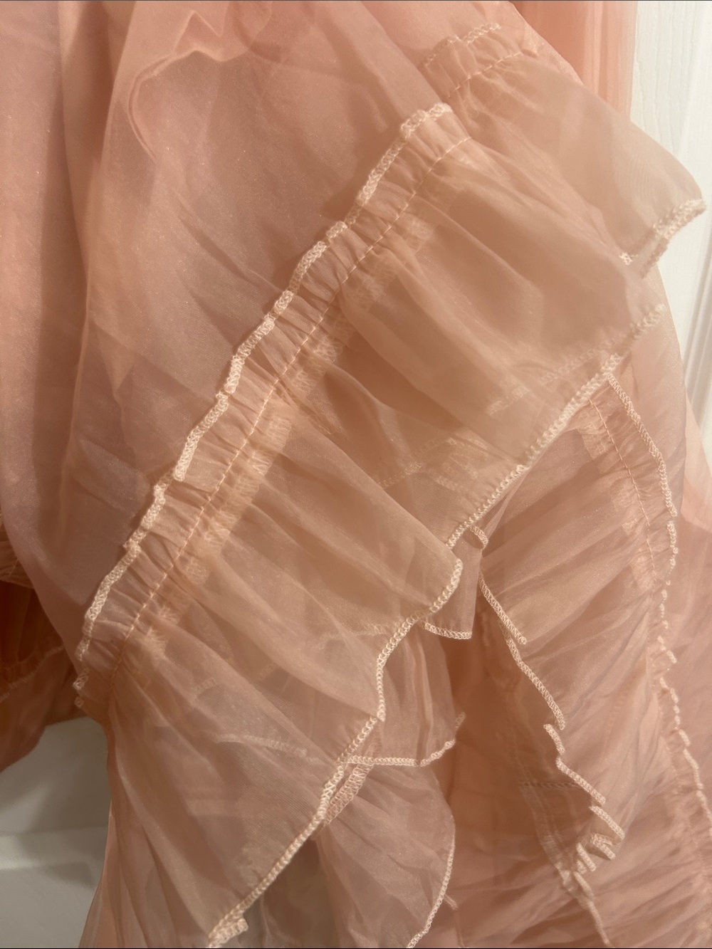 Pink Ruffle Maxi Dress Like New - Picture 7 of 15